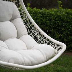 Xích đu trứng nhựa giả mây Furnist Sky L trắng 3