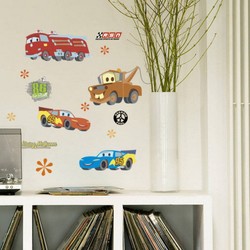 DECAL DÁN TƯỜNG HÌNH XE CHO BE TRAI