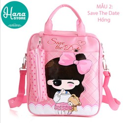 TÚI HỌC THÊM CHO BÉ IN HÌNH DỄ THƯƠNG ĐEO ĐƯỢC 2 KIỂU