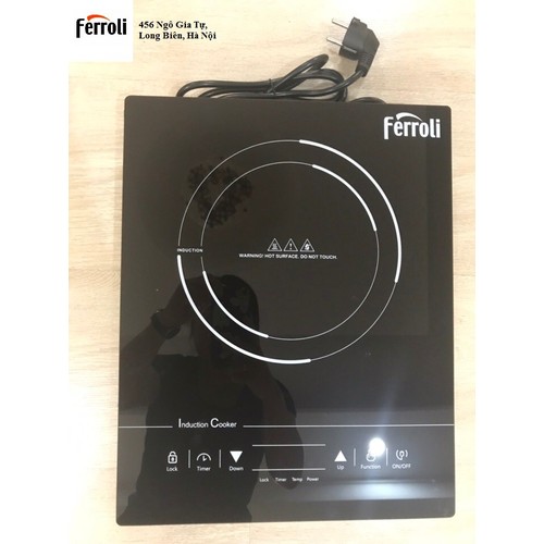 Bếp từ đơn Ferroli IS2000HE, kính pha lê, linh kiện Siemens, 2000W