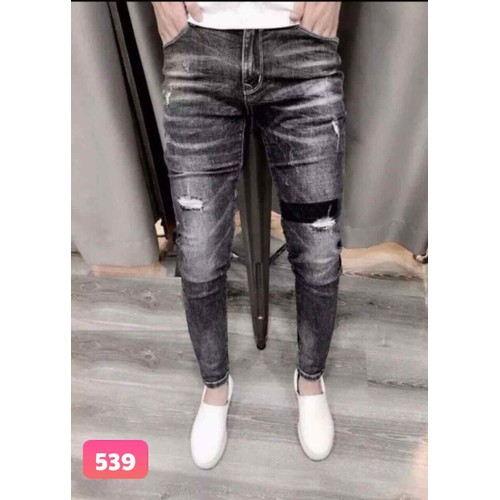Quần Jean Nam Quần Jean Rách Quần Bò Nam Ống Côn Độ Co Giản Tốt 539