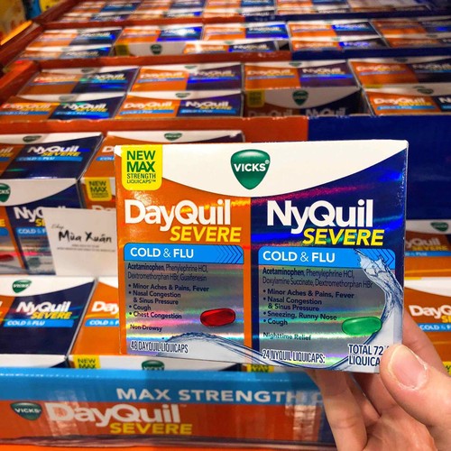 THUỐC TRỊ HO VÀ CẢM CÚM VICKS DAYQUIL & NYQUIL SEVERE TỐT NHẤT CỦA MỸ