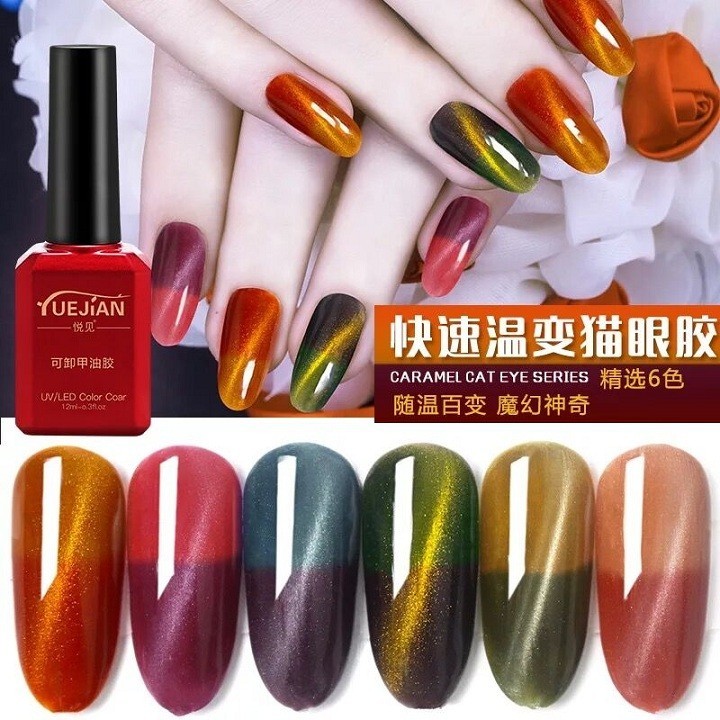 sơn móng gel mắt mèo - sơn mắt mèo đổi màu theo nhiệt độ