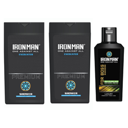 Combo 2 chai sữa tắm hương nước hoa Ironman Encounter 380g và tinh chất thảo dược vệ sinh nam 120g Combo 2 chai sữa tắm hương nước hoa Ironman Encounter 380g và tinh chất thảo dược vệ sinh nam 120g