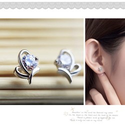 Bông tai hồ điệp đính đá lấp lánh khuyên tai cánh bướm xinh xắn dễ thương