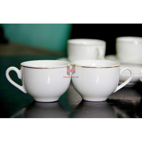 BIẾU KHÁCH Bộ Bình Trà Sứ Hoa Trà Vẽ Chỉ Vàng Kim 600ml, Ấm Chén Bát Tràng, Bộ Tách Uống Trà, Bộ Bình Uống Trà