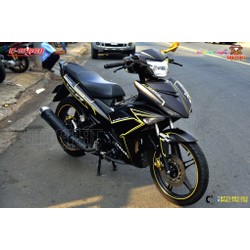 Tem Xe Exciter 150 tem Chỉ Vàng Đen Nhám