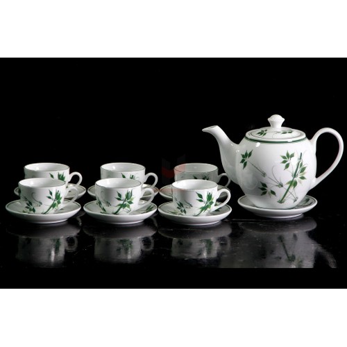 THƯỞNG TRÀ NGON Với Bộ Ấm Chén Bát Trằng Hoa Nhài Vẽ Trúc, Bộ Ấm Pha Trà Đẹp, Bộ Chén Trà, Ấm Chén Bát Tràng, Bộ Tách