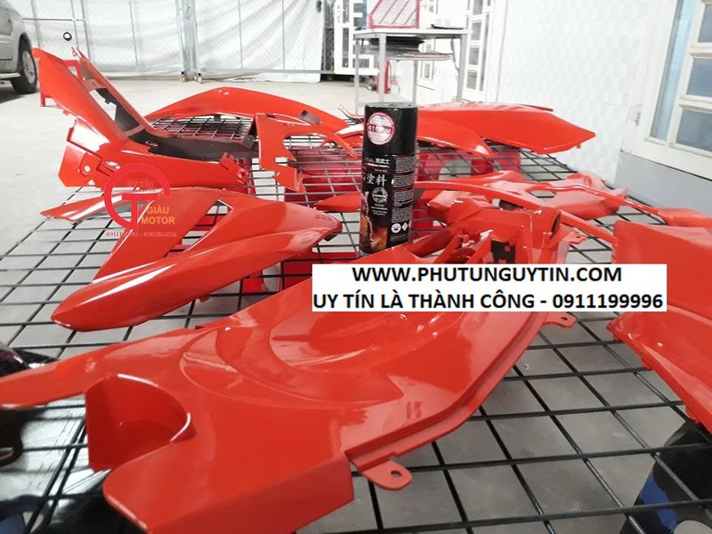 115 _ Sơn xit Samurai 115 màu cam sáng Light Scarlet giá rẻ, Tốt , ship nhanh 8