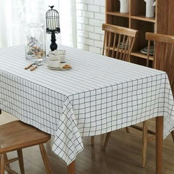 khăn trải bàn ăn cao cấp không thấm nước mẫu ô vuông trắng size 140cm x 140cm khăn trải bàn ăn cao cấp không thấm nước mẫu ô vuông trắng size 140cm x 140cm