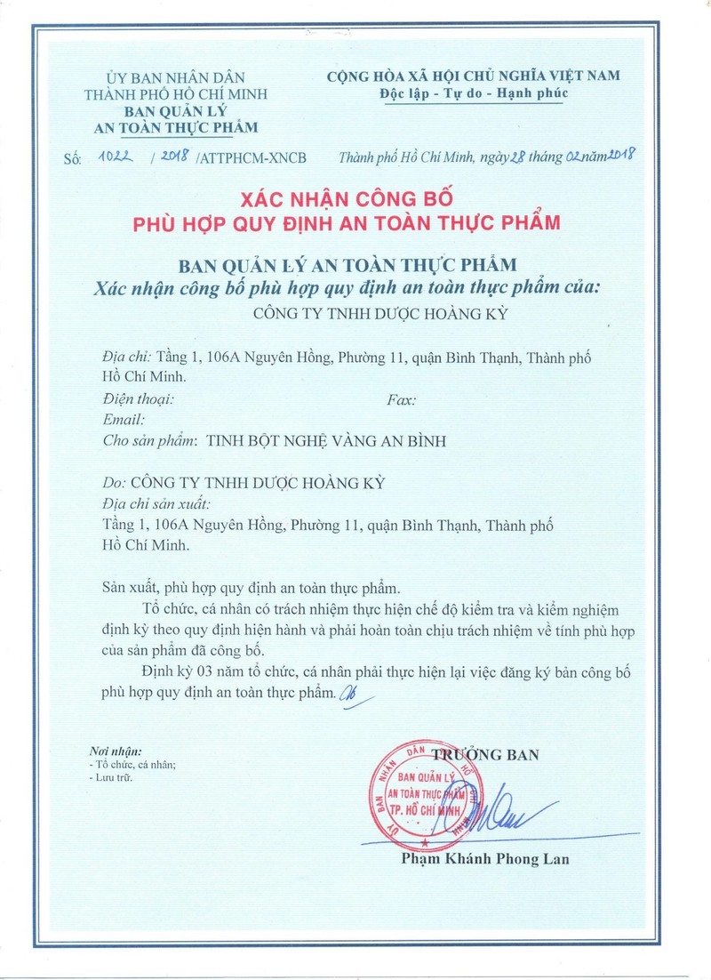 Tinh bột nghệ đỏ An Bình