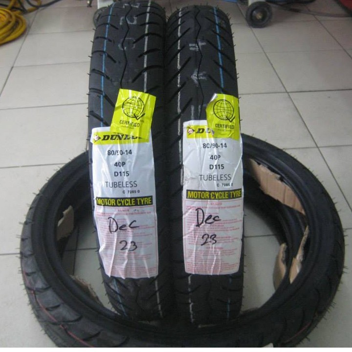 Lốp xe Dunlop 80-90-14 D115 TL Vỏ xe máy Dunlop size 80.90-14 D115 TL 40P Trùm Dunlop Việt Nam, giá rẻ, uy tín 9