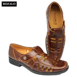 Giày Nam Đục lỗ Da Bò Quai Dán Rozalo R3203