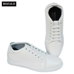 >> BÁO GIÁ GIÀY SNEAKER ĐẾ CAO TT-18X-6CM | Shopee Lazada Sendo Tiki mới nhất 75 Giày sneaker nam tăng chiều cao 6cm Rozalo R2251-Màu Trắng