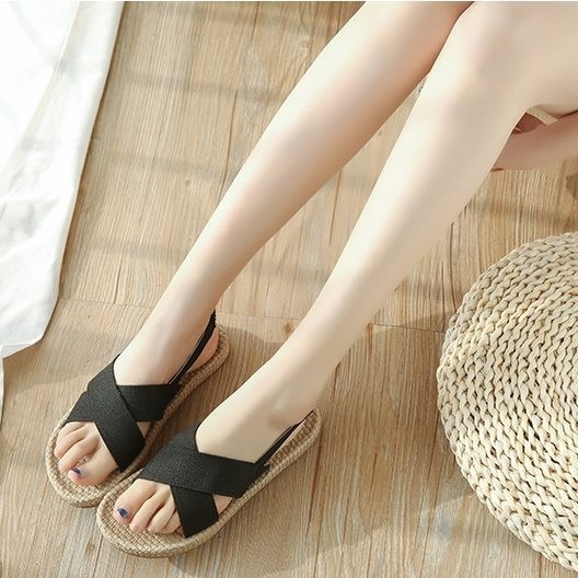 Giày sandal giả cối quai chéo |Giày sandal thời trang nữ 3