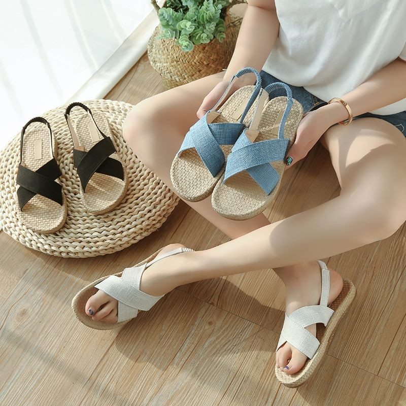 Giày sandal giả cối quai chéo |Giày sandal thời trang nữ 6