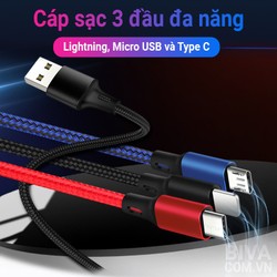 Cáp sạc 3 đầu