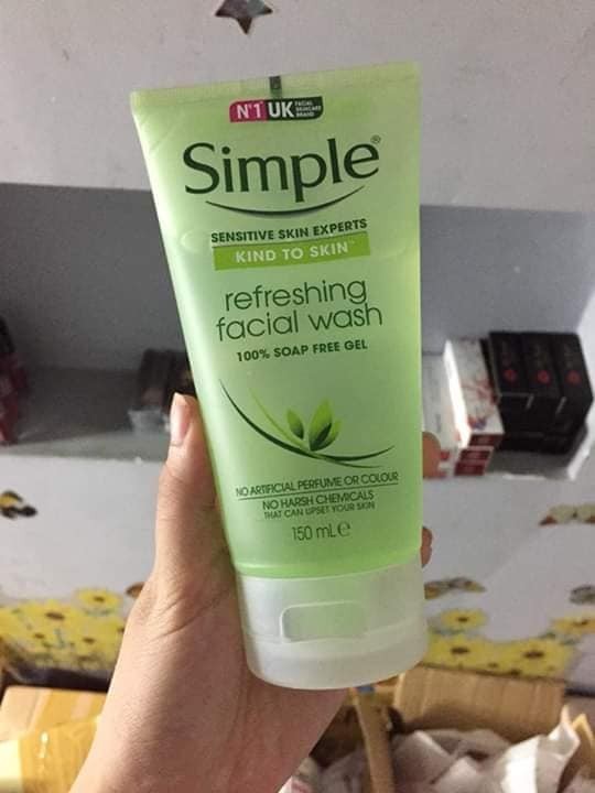 sữa rửa mặt simple chính hãng