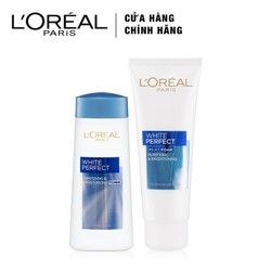 Bộ Sữa Rửa Mặt Và Nước Hoa Hồng L'Oréal Paris White Perfect