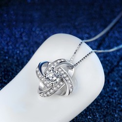 Dây chuyền nữ Sun Flower bạc S925 nạm đá zircon tinh tế DOC-DC77