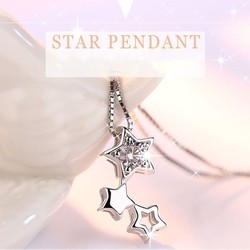 Dây chuyền bạc S925 nữ tính cổ tích tình yêu Genist Star đính đá zircon lấp lánh AZ-DC60