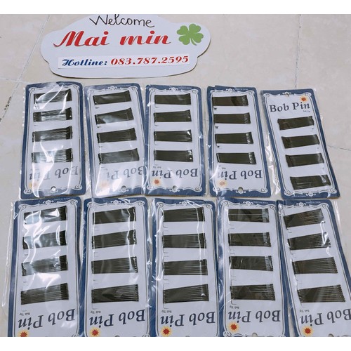 vỉ kẹp tăm cài tóc đen 36 chiếc