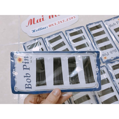 vỉ kẹp tăm cài tóc đen 36 chiếc