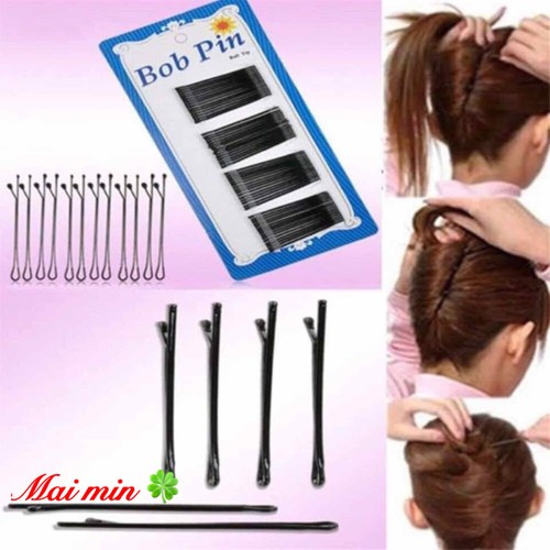 vỉ kẹp tăm cài tóc đen 36 chiếc