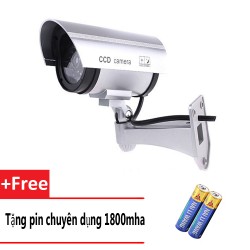 Camera Giả 1:1 Mô hình Camera Chống Trộm Giống Thật có LED cảnh báo CA-11 tặng Pin chuyên dụng -Bạc Camera Giả 1:1 Mô hình Camera Chống Trộm Giống Thật có LED cảnh báo CA-11 tặng Pin chuyên dụng -Bạc
