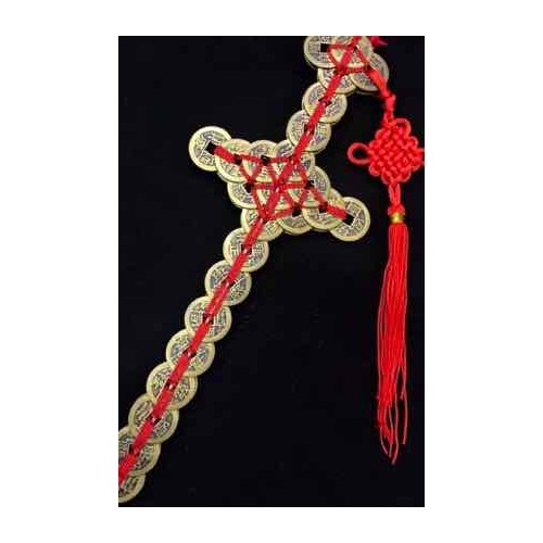 Kiếm đồng xu phong thủy Thất tinh CHIÊU TÀI HOÁ SÁT tphcm