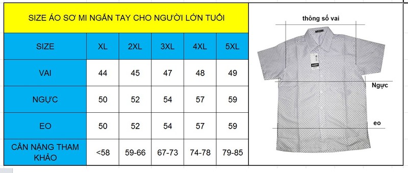 áo sơ mi trung niên