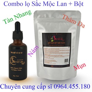 Sắc Mộc Lan + Bột. Bộ sản phẩm điều trị Mụn, Nám, Tàn Nhang, Sẹo, Thâm hiệu quả không ngờ.
