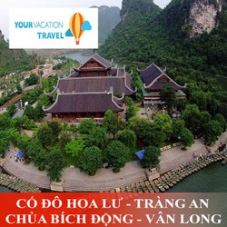 Tour 2N1Đ Di Sản Cố Đô Hoa Lư - Tràng An - Chùa Bích Động - Vân Long, khởi hành hàng ngày