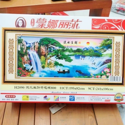8857954 , 18006880 , 15_18006880 , 420000 , Tranh-theu-chu-thap-phong-canh-luu-thuy-sinh-tai-dep-sang-dep-195x82cm-15_18006880 , sendo.vn , Tranh thêu chữ thập phong cảnh lưu thủy sinh tài đẹp sáng đẹp 195x82cm Tranh thêu chữ thập phong cảnh lưu thủy sinh tài đẹp sáng đẹp 195x82cm
