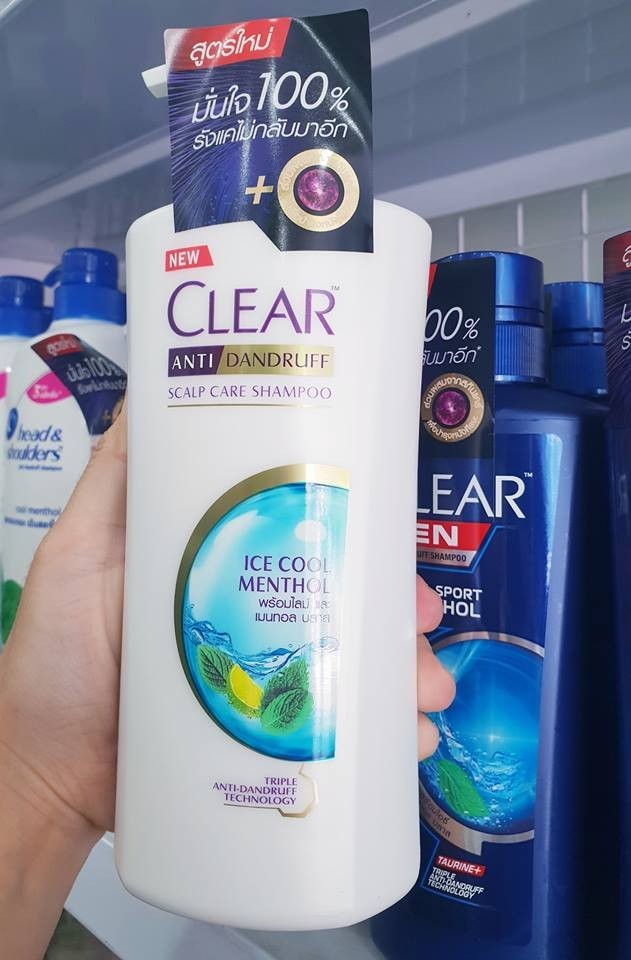 Hình ảnh Combo 2 chai dầu gội clear bạc hà 400ml và Clear men 410ml