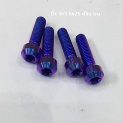 4 con ốc 6li25 trụ Titan Gr5 bắt cùm tay thắng , tay côn cho Sonic , raider , msx , novadash , satria fz150 , moto PKL – obctt