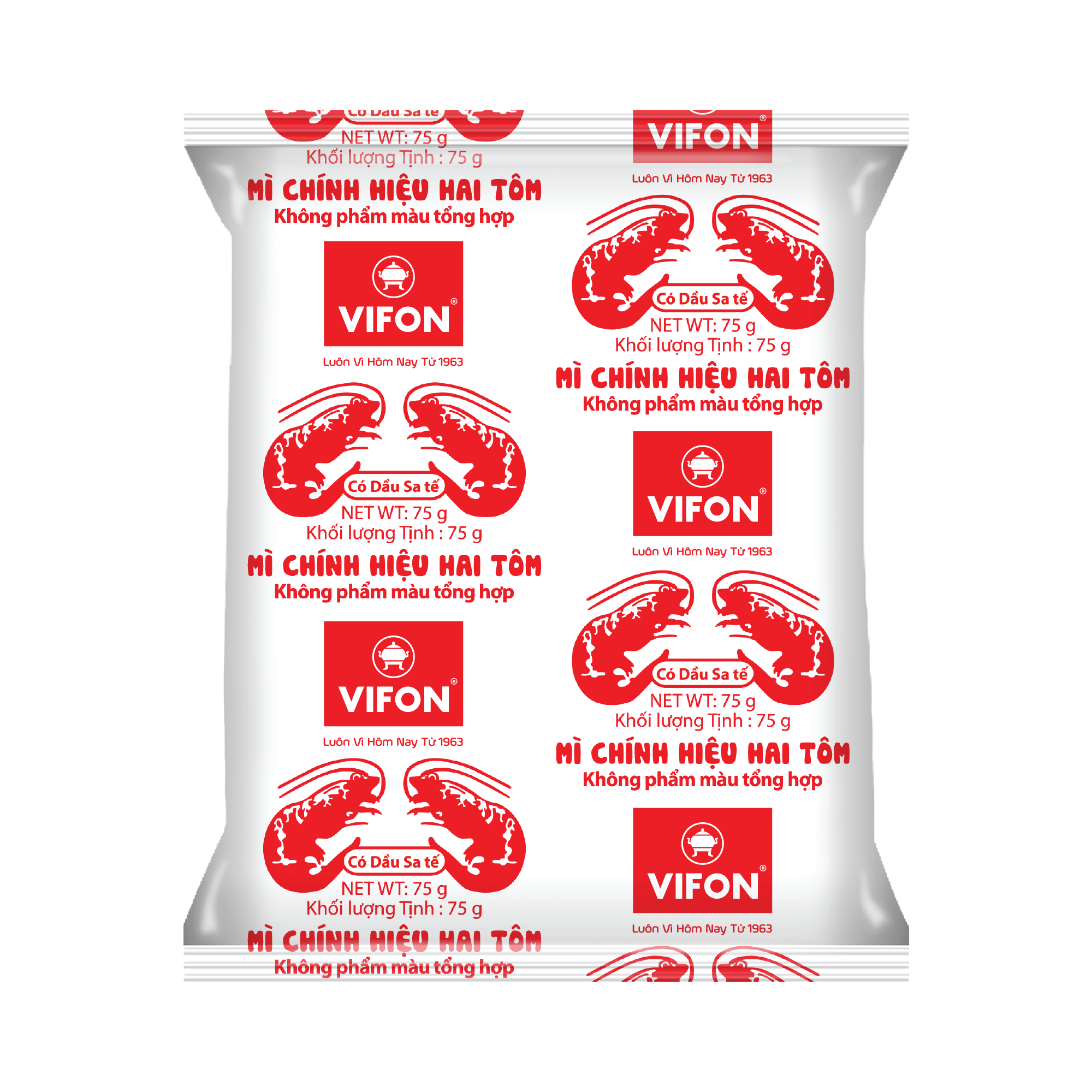 Hình ảnh Thùng 30 Mì Chính Hiệu Hai Tôm VIFON (75g / Gói)