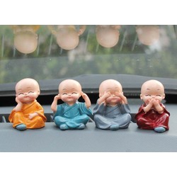 Bộ tượng tứ không 4 chú tiểu – T40