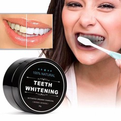 Bột đánh răng hoạt tính than tre Teeth Whitening 30gr, bột làm trắng răng, kem đánh răng KR-BR01