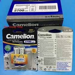 Pin sạc AA Pin sạc AA Camelion 2700mAh màu trắng vỉ 2 viên