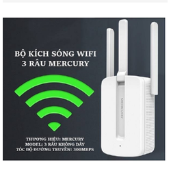Bộ Kích Sóng Wifi 3 Râu Mercury 300Mbps Cực Mạnh