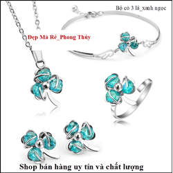 SET BỘ TRANG SỨC CỎ BA LÁ CHO BẠN NỮ THÊM XINH XẮN SET BỘ TRANG SỨC CỎ BA LÁ CHO BẠN NỮ THÊM XINH XẮN