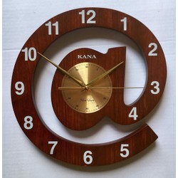 Đồng hồ gỗ treo tường @ màu nâu
