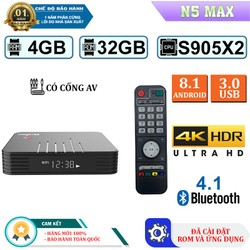 Android Tivi Box Magicsee N5 Max - Ram 4GB, Rom 32Gb, Dual Wifi - Đen 