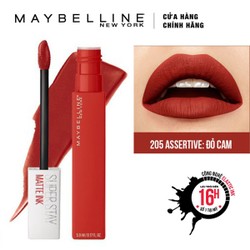 >> SO SÁNH GIÁ SON MAYBELLINE SUPER STAY INK CARYON 55 ĐỎ RƯỢU 1.2G | Shopee Lazada Sendo Tiki 214 Son Kem Lì Maybelline Super Stay Matte Ink 5ml - Màu 205 Assertive