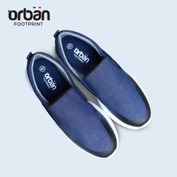 Giày slipon nam đế cao Urban TM1907 vải xanh