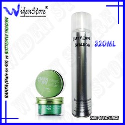 Combo sáp vuốt tóc Hair to 90 Kanfa hộp xanh lá và gôm xịt tóc Butterfly Shadow 320ml