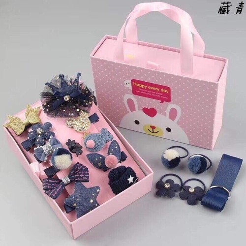 Bộ buộc tóc kẹp tóc nơ 18 chi tiết