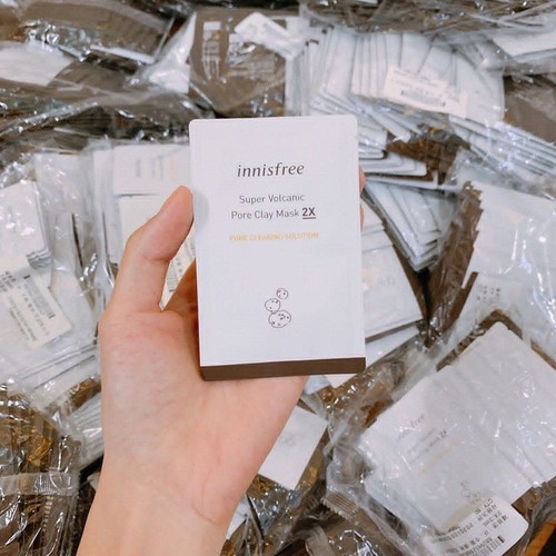 Sample 3ml Mặt Nạ Tro Nui Lửa Innisfree Super Volcanic Pore Clay Mask 2x Innisfreeclaymask3ml