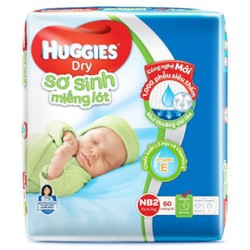 Miếng lót sơ sinh Huggies NB2-Gói 60 miếng